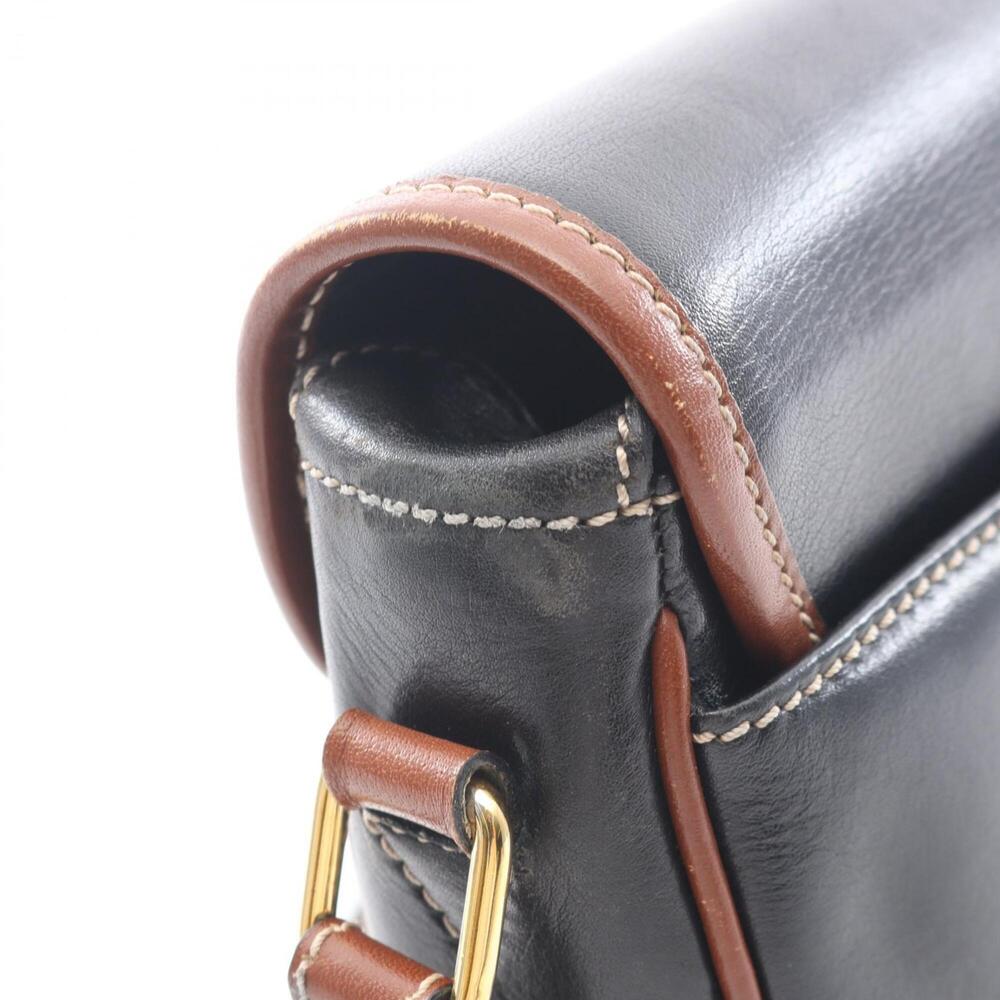 Celine CELINE Shoulder Bag Handbag Leather Women's Black/Brown - Picture 5 of 15